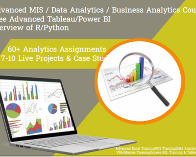 Excel Course in Delhi, 110080. Best Online Live Advanced Excel Training in Bhopal by IIT Faculty , [ 100% Job in MNC] July Offer’24, Learn Excel, VBA, MIS, Tableau, Power BI, Python Data Science and Oracle Analytics, Top Training Center in Delhi NCR – SLA Consultants India,